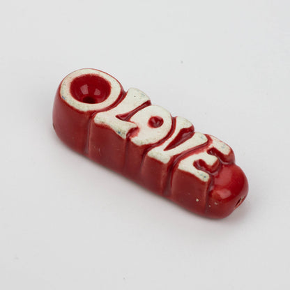 Handmade Ceramic Smoking Pipe [3D LETTERS]