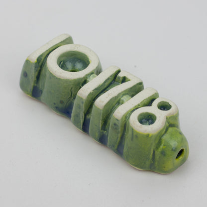 Handmade Ceramic Smoking Pipe [3D LETTERS]