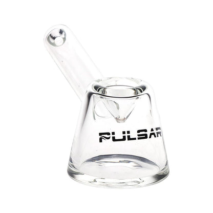Pulsar Slant Neck Beaker Glass Water Pipe Zippered Case Travel Kit - 7" / Clear