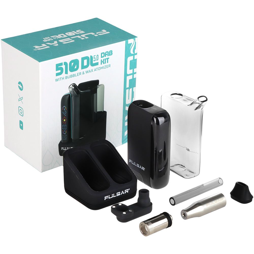 Pulsar DL 5.0 Bubbler D•a•b Kit with Wa.x A.tom.izer - 1000mAh / Black