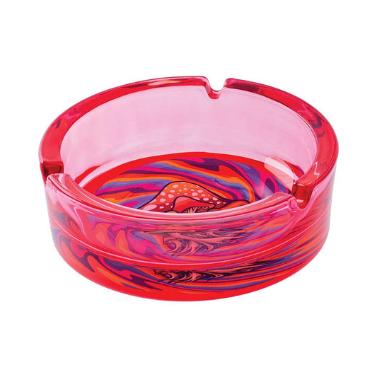 RED TRIPPY MUSHROOM GLASS ASHTRAY | Valentine's