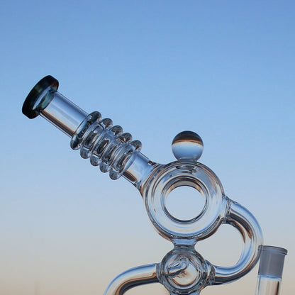 11.5" Desert Robot | Glass Recycler-style w/ Dual Percolator