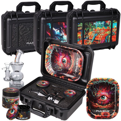 Pulsar Bent Neck Water Pipe Smoker's Hard Case Travel Set | 5.75" | 14mm F