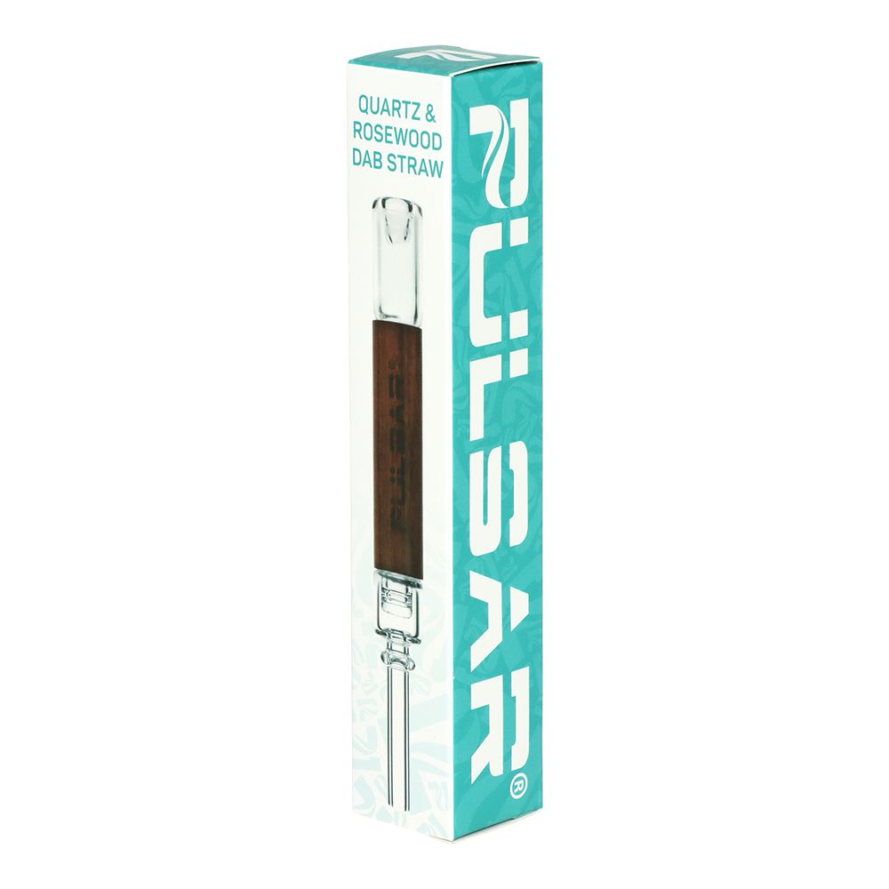12ct Pulsar Quartz & Rosewood Deco 5.75" Dab Straws | Display