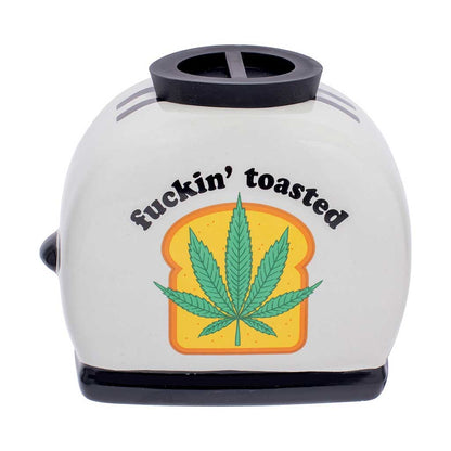 LARGE TOASTED CERAMIC STASH JAR