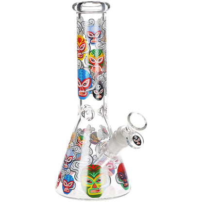 Pulsar Luchadors Beaker Glass Water Pipe - 10" / 14mm F