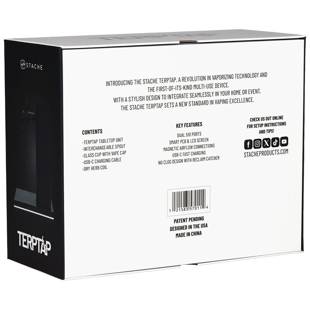 Stache Products T e r p T a p Portable V a p or i z e r | 3000mAh | Black