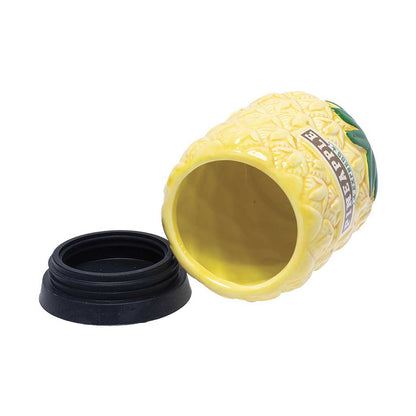 LARGE PINEAPPLE CERAMIC STORAGE JAR