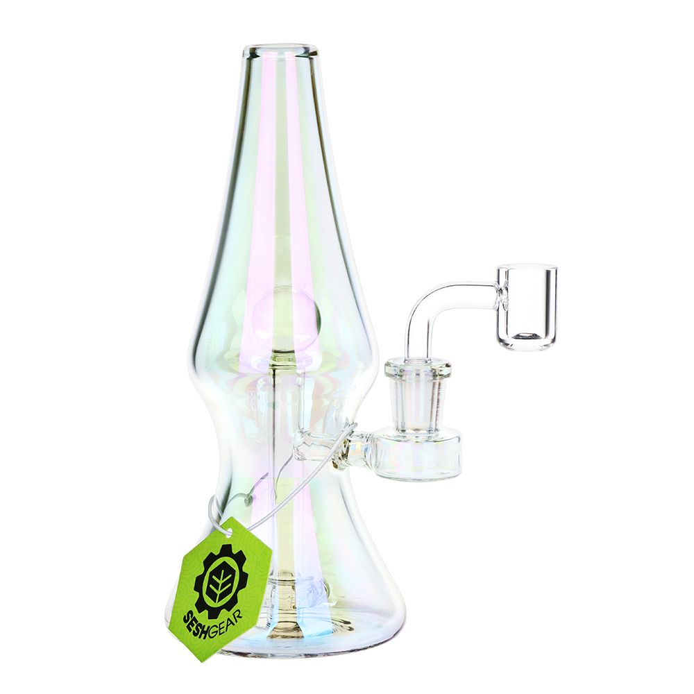 SeshGear Lava Lamp Electroplated Ombre Glass Dab Rig - 8" / 14mm F
