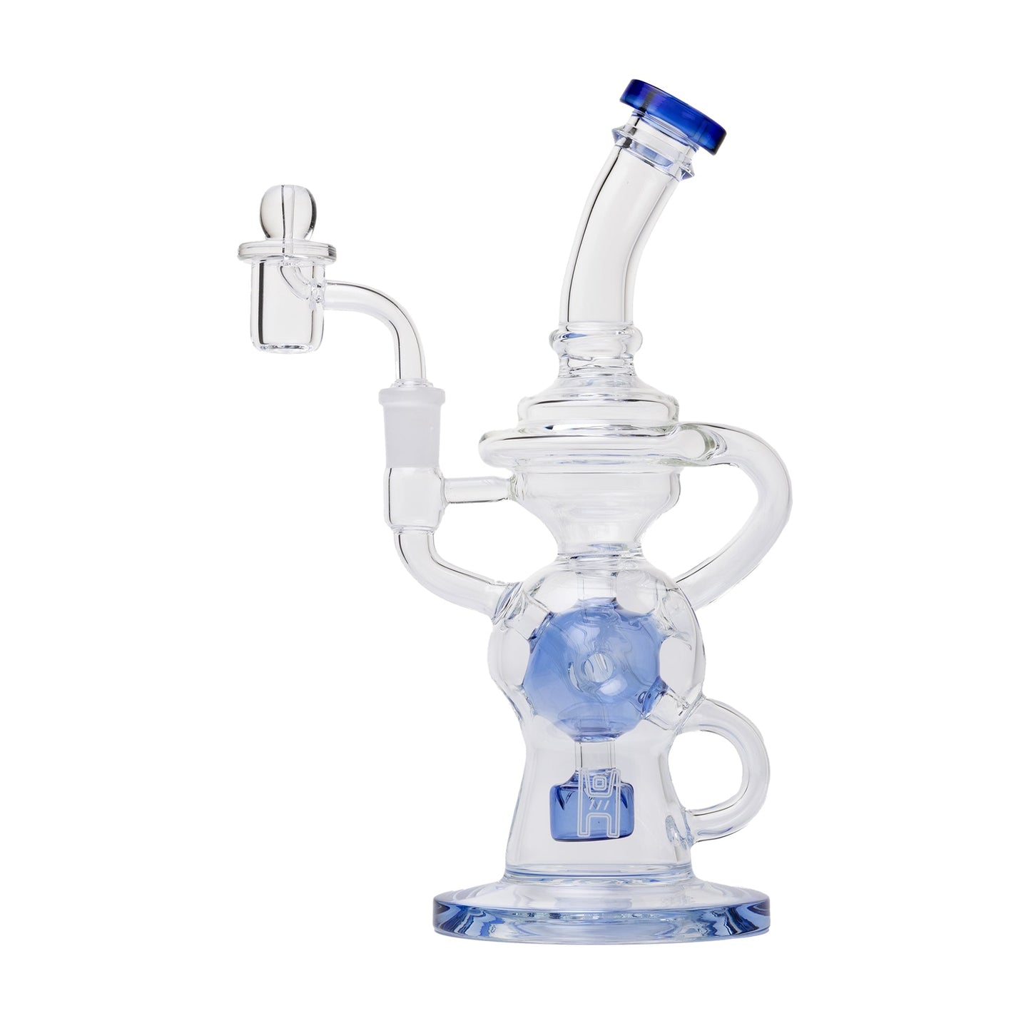 Human Grade 10" Swiss Rig Glass Recycler Water Pipe
