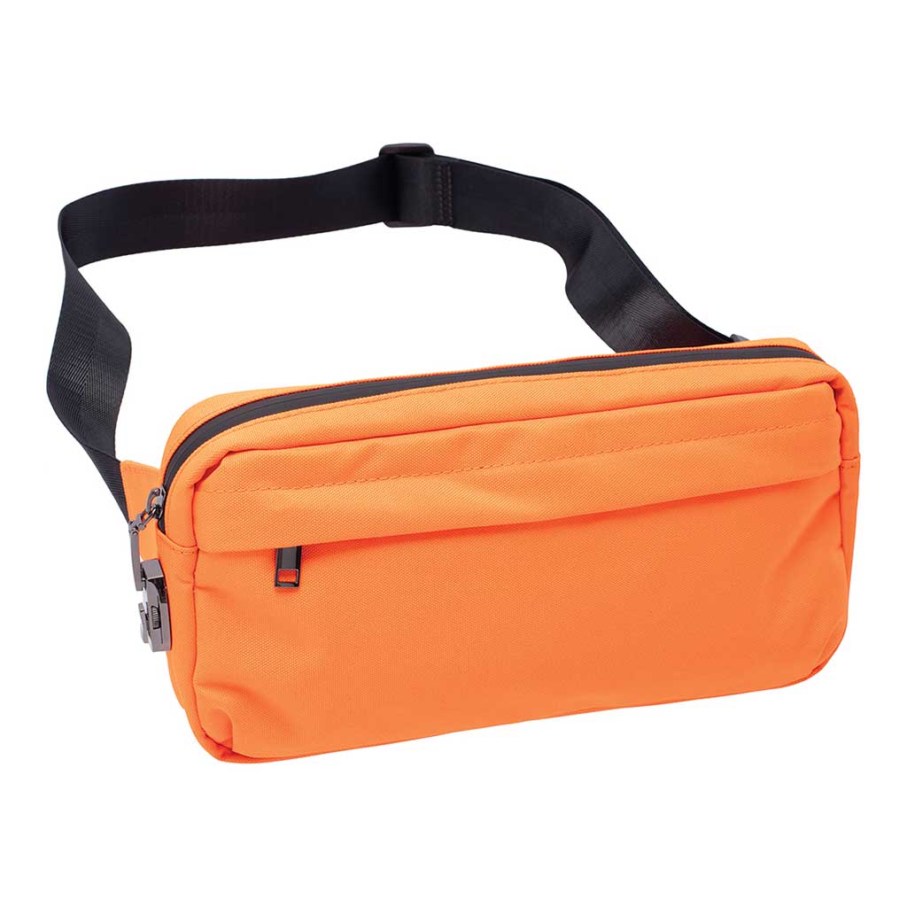 Smellproof Sling Bag - 11.5" X 5.5" X 2" - Neon Orange