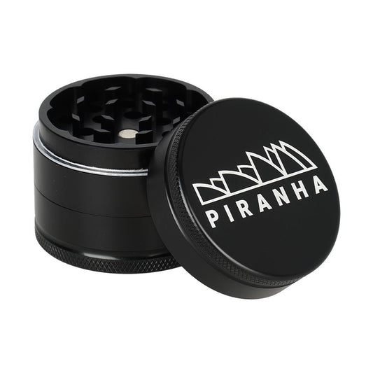 6CT BOX - Piranha Grind-and-Store Aluminum Grinder - 3pc / 2" / Black