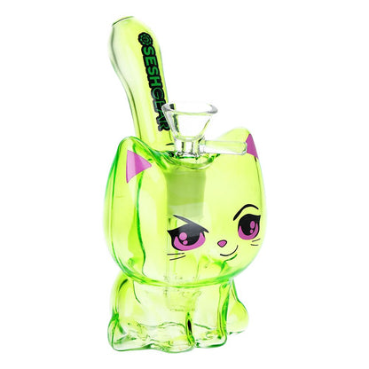 SeshGear Kitty Cat Glass Water Pipe | 5.5" | 14mm F | Colors Vary