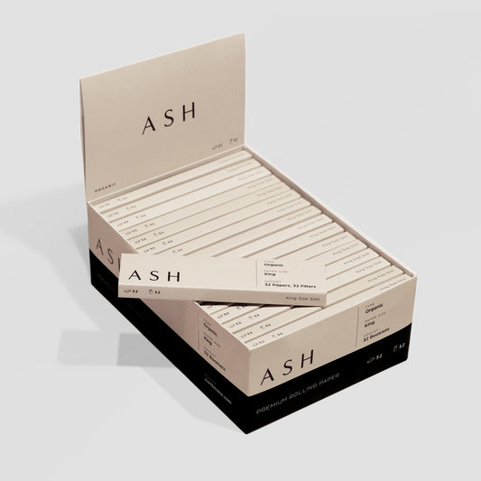 32ct ASH Rolling Papers | King | Organic | Display Box