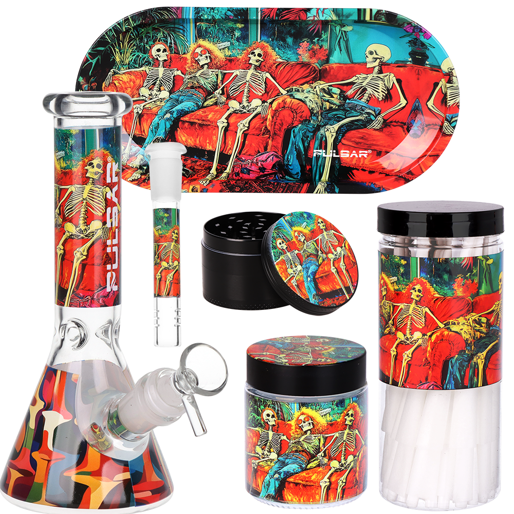 Pulsar Design Series Beaker Water Pipe Smoker's Kit | 7.75"