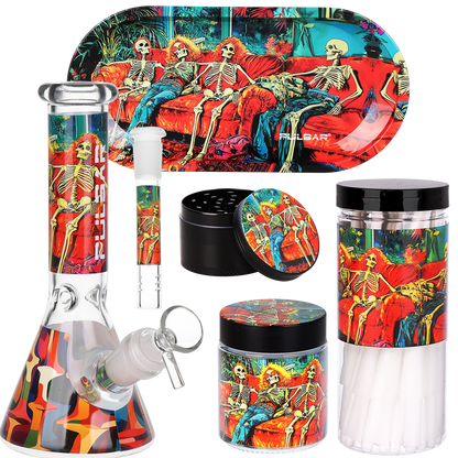 Pulsar Design Series Beaker Water Pipe Smoker's Kit | 7.75"