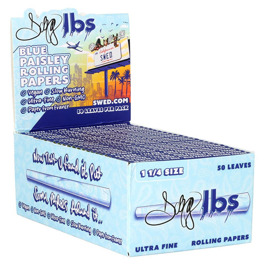50ct Dogg Lbs Blue Paisley 1 1/4" Rolling Papers | Display