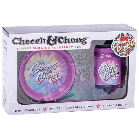 Cheech & Chong Smoke Lover's Gift Set - 3pc / Purple Tie-Dye - Valentines