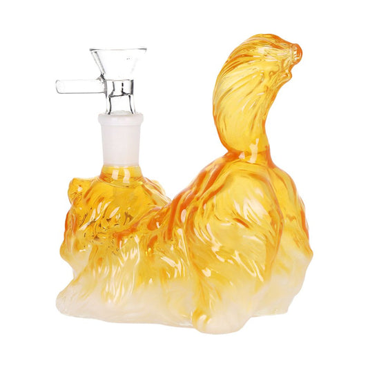 SeshGear Furry Kitty Glass Water Pipe - 4.75" / 14mm F / Colors Vary