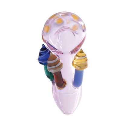 MUSHROOM CHARACTER GLASS HAND PIPE