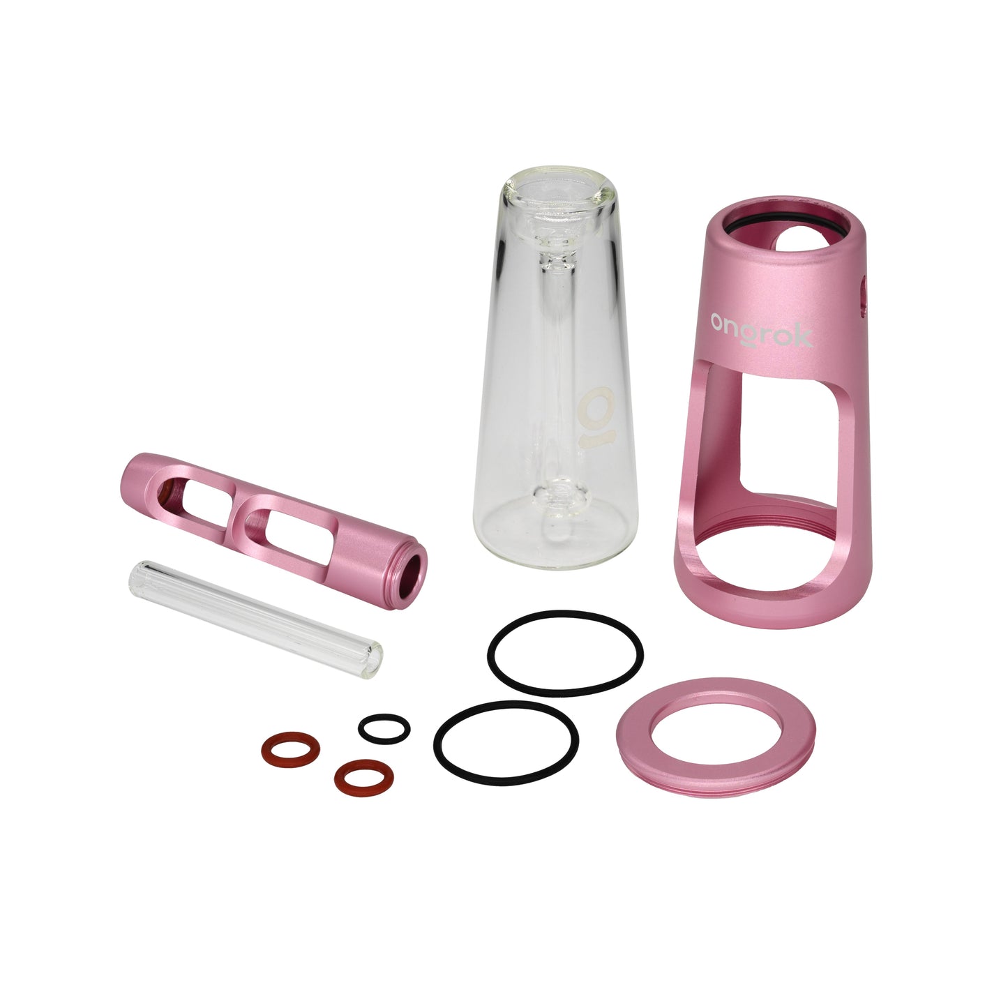 ONGROK Portable Glass Aluminum Bubbler Pipe