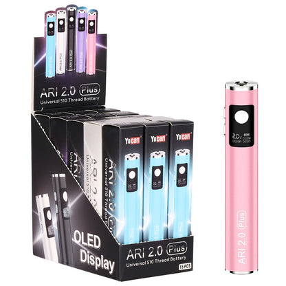 15CT DISPLAY - Yocan Ari 2.0 Plus Battery - 900mAh / Assorted Colors