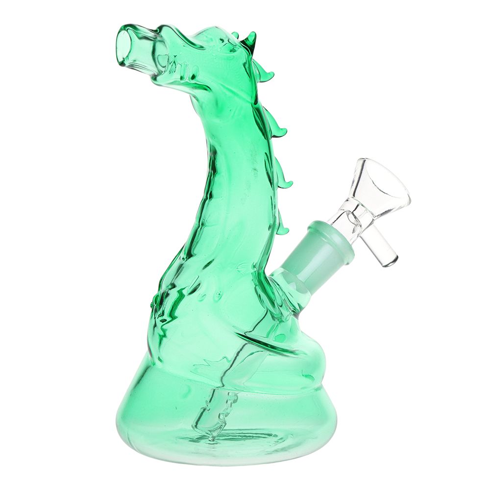 Puff the Magic Dragon Glass Water Pipe - 6" / 14mm F / Colors Vary