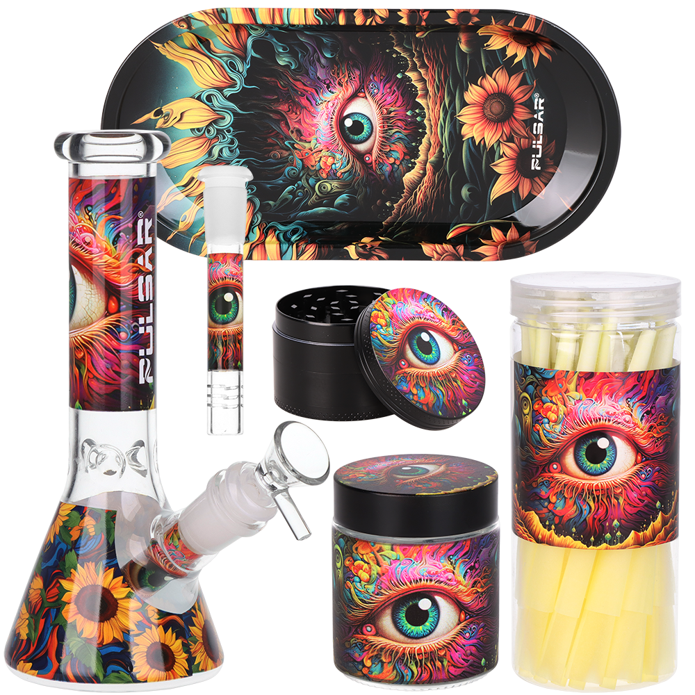 Pulsar Design Series Beaker Water Pipe Smoker's Kit | 7.75"