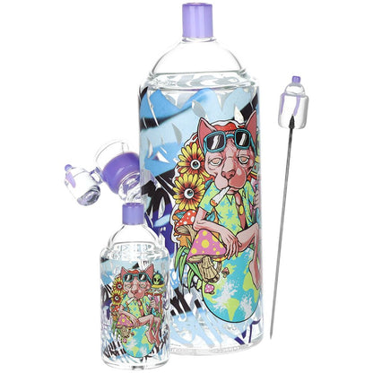 Pulsar Graffiti Series Spray Paint Glass Water Pipe Set / 7.5" / 14mm F