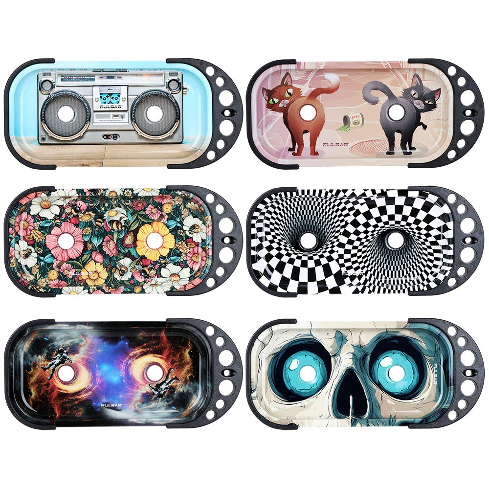 Pulsar Elevated Cone Rolling Tray Console - 9.25"x4.25" / Assorted Designs