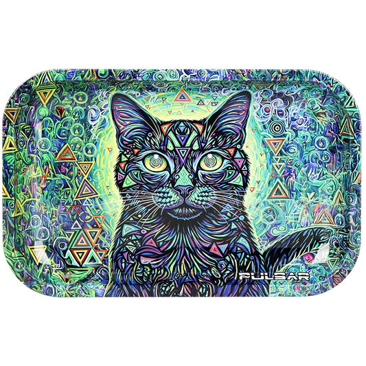 Pulsar Metal Rolling Tray - Cat-Atonic / 11"x7"