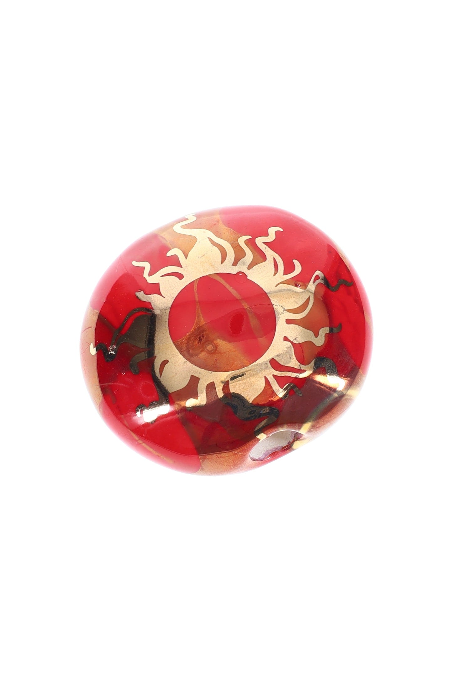 Ancient Creations Ceramics Round Ceramic Smoke Stone – 2″ – US-Made