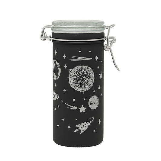 BLACK FROSTED - GALAXY STORAGE JAR