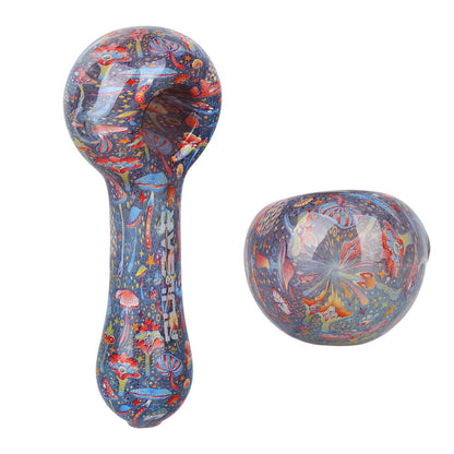 Pulsar Inside Print Glass Spoon Pipe | 5"