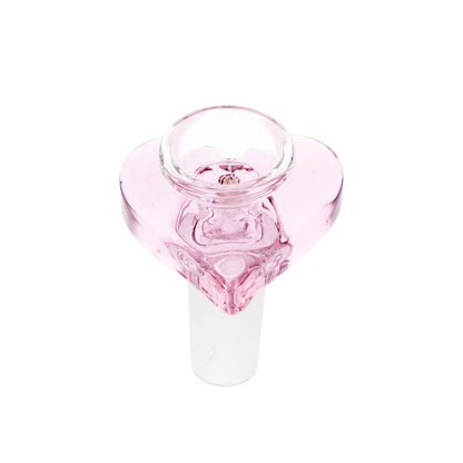 Pulsar Double Kiss Heart Glass Water Pipe - 11" / 14mm F