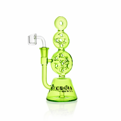 8" Triple Stack Swiss Perc Recycler D@b R°g | Croia Glass