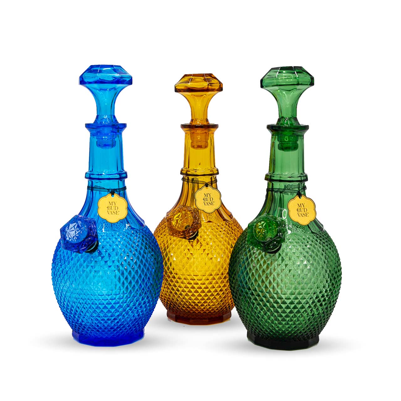Jewel Vase Bong - emerald and gold ceramic