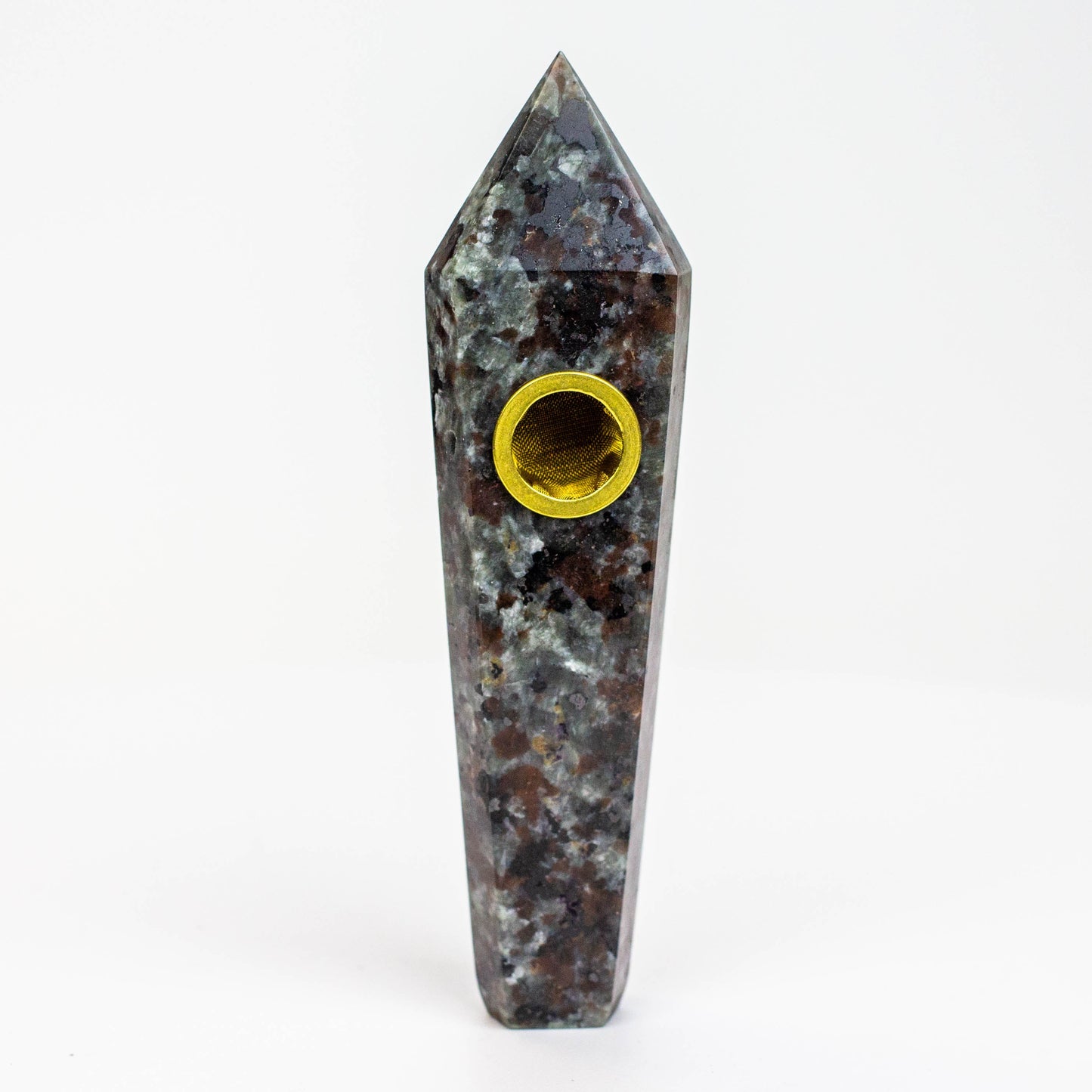 Acid Secs - Black light Natural Fire Stone Smoking Pipe with choke hole