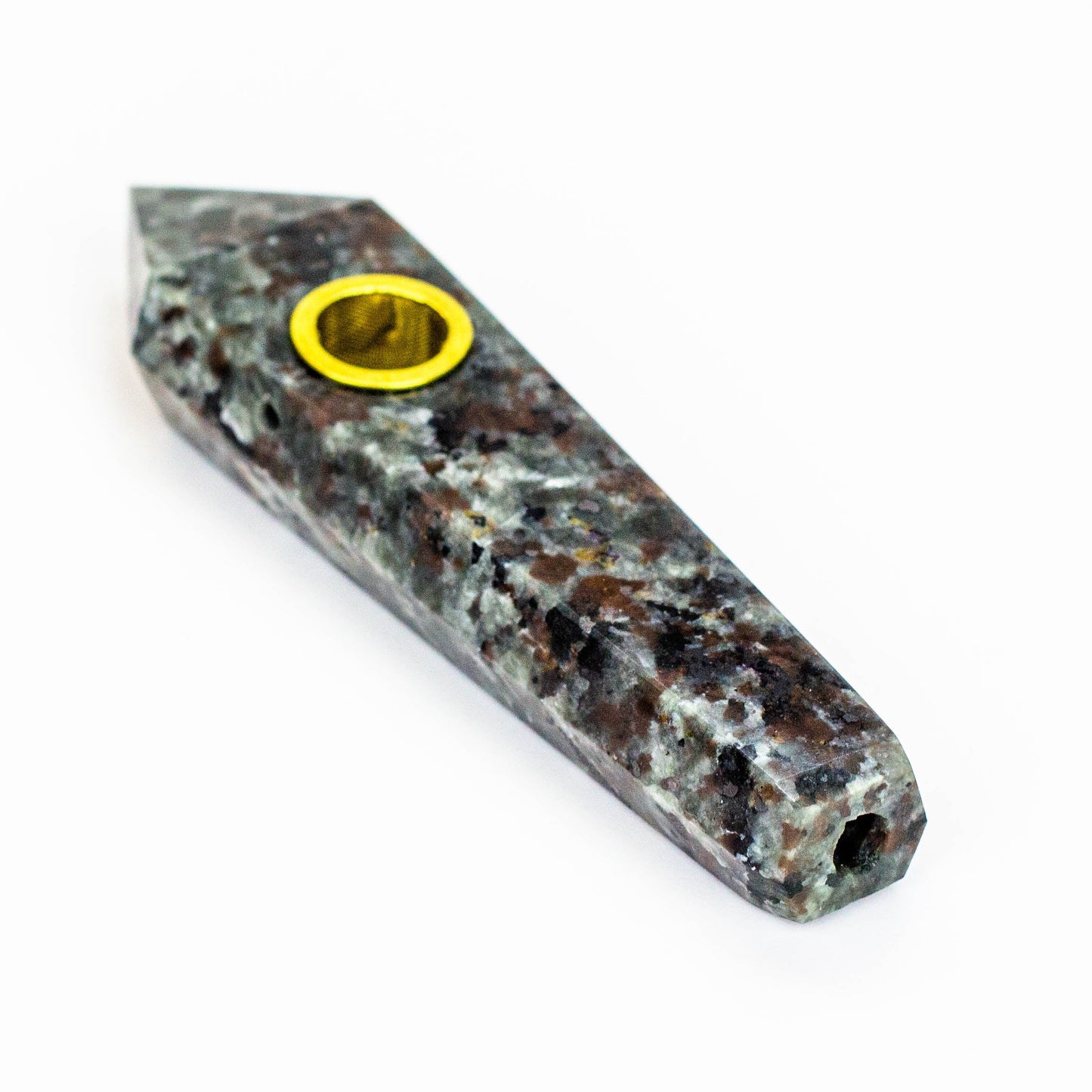 Acid Secs - Black light Natural Fire Stone Smoking Pipe with choke hole