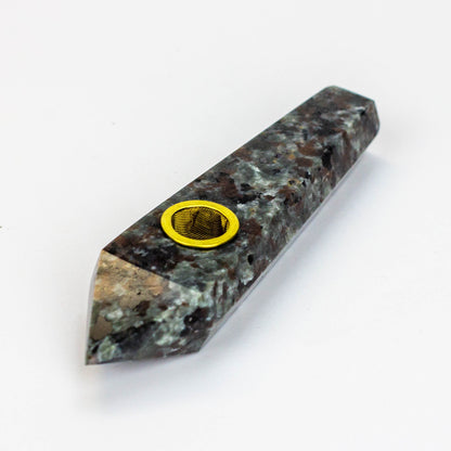Acid Secs - Black light Natural Fire Stone Smoking Pipe with choke hole