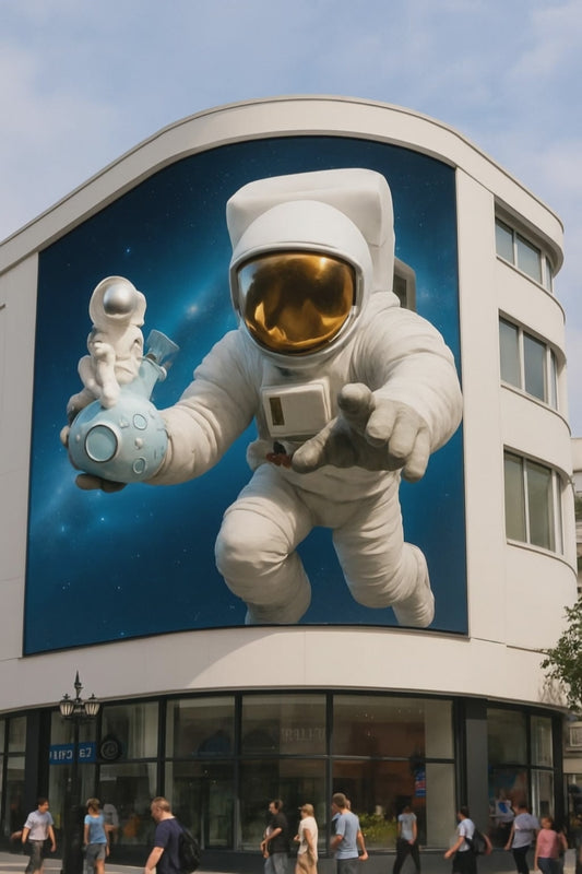 7" 3D Astronaut Glass Bong – Space Inspired Water Pipe