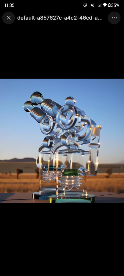 11.5" Desert Robot | Glass Recycler-style w/ Dual Percolator