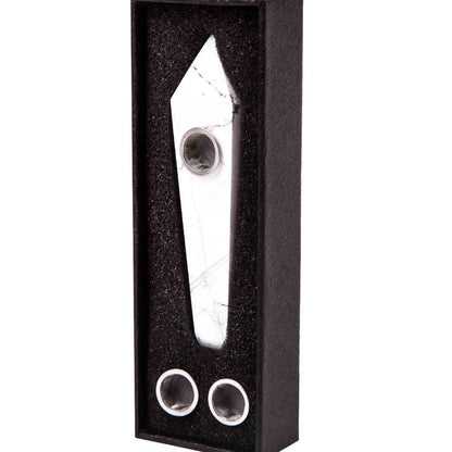 QUARTZ PIPE | WHITE TURQUOISE